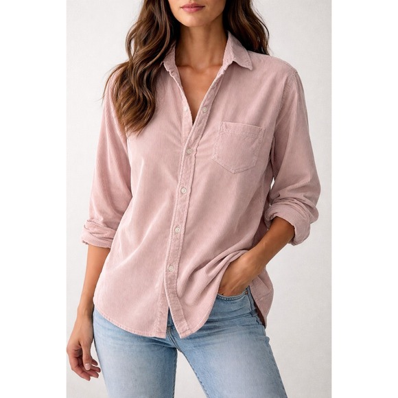 Frank & Eileen Berry Relaxed Fit Corduroy Button Up M Quiet Luxury